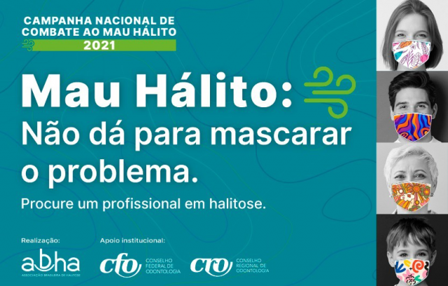 Campanha Nacional de Combate ao Mau Hálito evidencia o uso de máscaras e a percepção da halitose